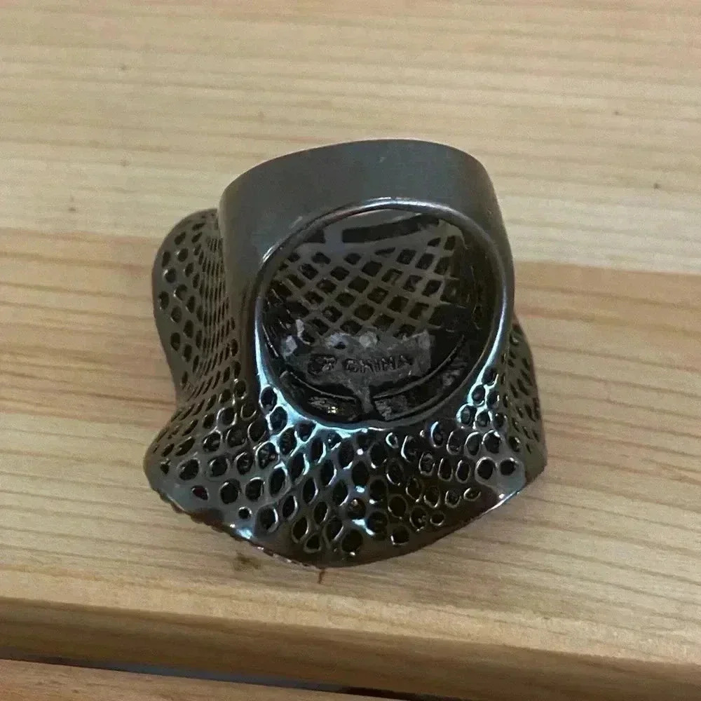 Joan Boyce Crystal Abstract Statement Fashion Ring - image 4